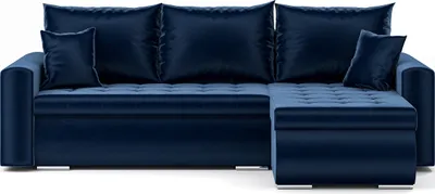 Produktbild von Ecksofa Luis L - Eckcouch, Sofa, Couch, mit Schlaffunktion, Bettkasten, Kissen und Steppung, Polstermöbel, RECHTS Riviera 81