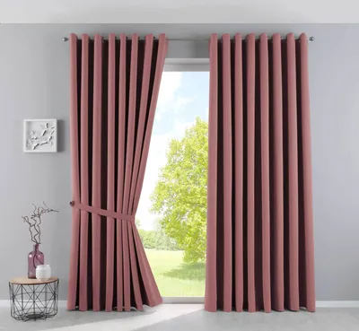Produktbild von Vorhänge Blickdicht »NewYork« Altrosa HxB 225x295 cm 2er-Pack Thermo-Gardinen Verdunkelungsvorhang Blackout Ösen schalldämmend UV-Schutz Raffhalter, 201920600-2