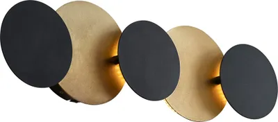Produktbild von Moderne Wandleuchte Schwarz mit Gold inkl LED 3 Stufen Dimmbar 5 Licht Sunrise 3