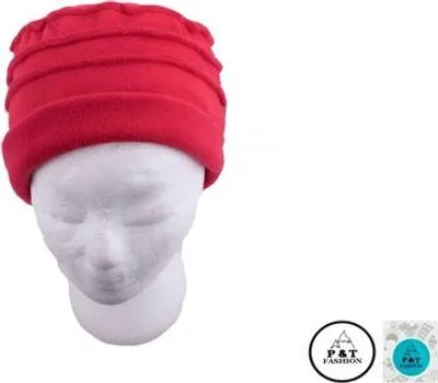 Produktbild von Damen Polarfleece Hut - Rot - 58 - P&T Wintermütze