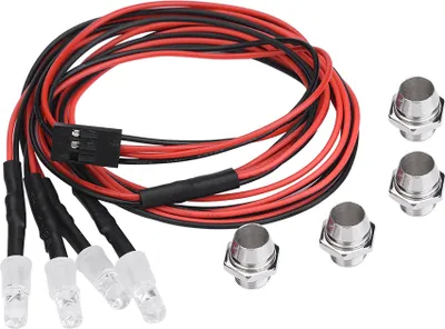 Produktbild von 4PCS 5mm Scheinwerfer RC Zubehör LED Lichter für Modell Drift Auto Fahrzeug (5# Rotes Licht)
