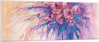 Produktbild von Bilder auf glas - Einteilig - Blumenstrauß Blumen Rosen - 140x50cm - Glasbilder - Wandbilder - Bilder - Wanddekoration aus Glas - Glas Bilder - Wandbild auf Glas - GAB140x50-4465