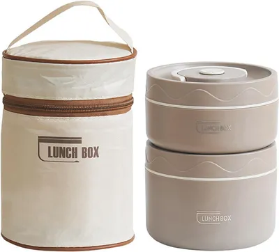 Produktbild von Lunchbox isoliert, Edelstahl, 500 ml, auslaufsicher, für Schule und Arbeit