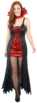 Immagine prodotto di Costume da donna vampiro Halloween nero-rosso - S