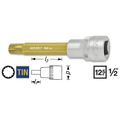 Produktbild von Hazet Steckschlüsseleinsatz 990lg Schraubdr.one.xzn 8mm 990-lg 8