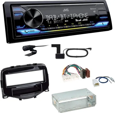 Produktbild von JVC KD-X472DBT Digitalradio USB MP3 Einbauset Toyota Aygo Citroen C1 Peugeot 108