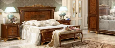 Produktbild von Luxus Gruppe Garnitur Neu Bett 2x Nachttisch 3 tlg. Schlafzimmer Set Designer