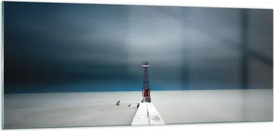 Produktbild von Bilder auf glas - Einteilig - Turm Strand Himmel - 100x40cm - Glasbilder - Wandbilder - Bilder - zum Aufhängen bereit - Wanddekoration aus Glas - Glas Bilder - Wandbild auf Glas - GAB100x40-4988
