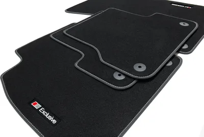 Produktbild von Exclusive Line Fußmatten passend für Seat Leon 3 5F 5Türer ST Kombi 2012-2019, Naht:Silber