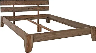 Produktbild von MASSIVMOEBEL24.DE Bett Sheesham 160x20x75 grau geölt NATURE GREY #211