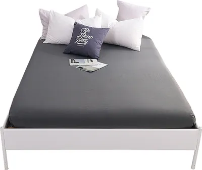 Obrázek produktu pro Prostěradlo CANDeal, 100% bavlna, hloubka kapsy 30 cm, 180 cm x 200 cm, šedé
