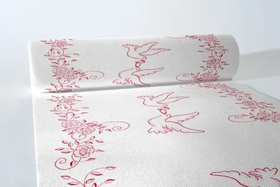 Produktbild von Airlaid Tischläufer Hochzeit in Rosa-Bordeaux 40 cm x 24 m , 1 Stück - Mank
