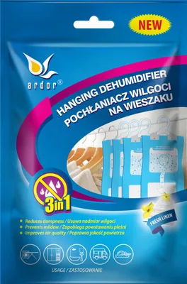 Image de Déshumidificateur absorbeur d'humidité sur cintre Flax 250ml - Ardor