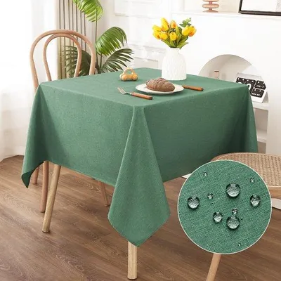 Image de Nappe imperméable 140 x 140 cm, polyester, vert