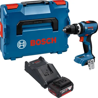 Produktbild von Bosch GSB 18V-65 Professional Akku Schlagbohrschrauber 18 V 65 Nm Brushless + 1x Akku 5,0 Ah + Ladegerät + L-Boxx