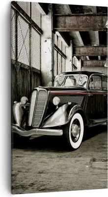 Produktbild von Bild auf Leinwand - Leinwandbild - Auto klassisch auto modell - 45x80cm - Wand Bild - Wanddeko - Leinwanddruck - Bilder - Kunstdruck - Wanddekoration - Leinwand bilder - Wandkunst - PA45x80-2557