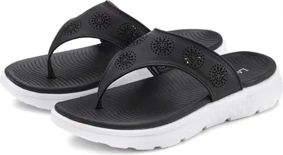 Produktbild von VIVANCE Zehentrenner Badeschuhe, Badelatsche, Flip Flop, Sommerschuh, schwarz Größe 40