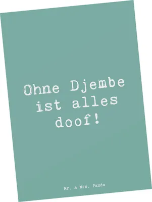 Produktbild von Mr. & Mrs. Panda Postkarte Spruch Djembe Freude - Meeresbrise - Geschenk, Ansichtskarte, Postkarten, Musik, Leidenschaft, Ansichtskarten, Lernen, Rhythmus, Instrument