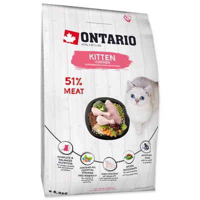 Productafbeelding van Kittenvoer Ontario Kip, 6,5 kg
