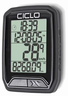 Produktbild von Ciclosport 213 drahtloser Fahrradcomputer, mit 13 Funktionen, in schwarz