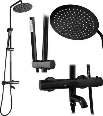 Produktbild von Rea Duschgarnitur Lungo Termostat Black