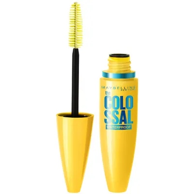 Image de Maybelline Colossal Mascara Waterproof Noir, 10.7ml - Un look volume intense pour des cils longue durée et waterproof