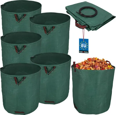 Produktbild von KOTARBAU® 5er Set Gartenabfallsack Mörtelkübel 635 L Pflanzsack Laubsack Gartenabfallsack Gartensack Gartenabfallsack Sack & Behälter Gartenabfallsäcke Rasenschnitt für Gartenabfälle Rechteckiger Sack
