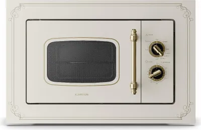 Produktbild von Klarstein Victoria 20 Einbau-Mikrowelle - Retro, 20 L, 800 W Mikrowellen-/1000 W Grillleistung, 3 Kombi-Funktionen, Edelstahl, inkl. Einbaurahmen, elfenbein
