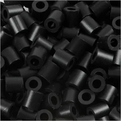 Produktbild von Bügelperlen, Größe 5x5 mm, Lochgröße 2,5 mm, medium, Schwarz (32220), 1100 Stk/ 1 Pck [HOB-751010]