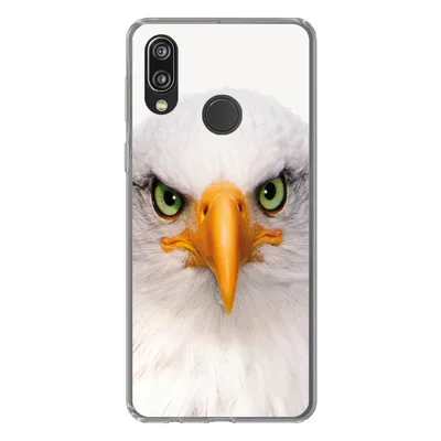 Produktbild von MuchoWow® Handyhülle Schutzhülle Hülle für Huawei P20 Lite (2020) Jungen - Adler - Amerikanischer Weißkopfseeadler - Vogel - Porträt - Schnabel - Augen Silikon Softcase Handy Hülle - Kartenhalter