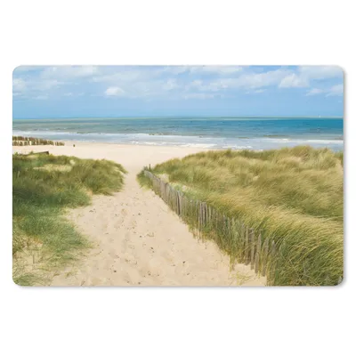 Produktbild von MuchoWow® Schreibtischunterlage Strand - Meer - Düne - Belgien 60x40 cm - XXL Mauspad - Großes Mauspad