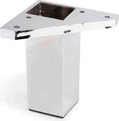Obrázek produktu pro Patky Rei 972 kostkované ABS stříbrné barvy Moderní (Ø 4,2 x 10 cm)