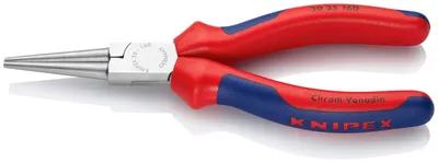 Produktbild von Knipex 30 35 160, Spitzzange, 2,5 mm, 4,1 cm, Stahl, Blau, Rot, 160 mm