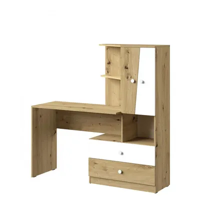 Obrázok produktu pre Písací stôl s regálom CHIMA - dub artisan / biely