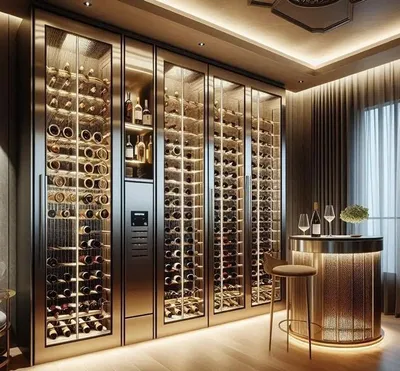 Zdjęcie produktu dla Szafka na wino Lodówka na wino Stojak na butelki Szafka na wino Szafka chłodząca na wino Stojak na wino