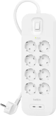 Immagine prodotto di Belkin Steckdosenleiste 8-fach + 2xUSB-C,900J,30W,2m SRB004vf2MV2