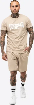 Produktbild von Herren T-Shirt & Shorts Set normale Passform MOY Beige/White XL Lonsdale