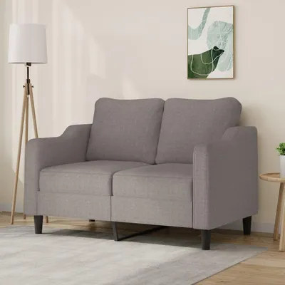 Imagen del producto de vidaXL Sofá de 2 plazas, color taupe, 120 cm, tapizado en tela