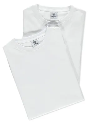 Produktbild von LERROS Rundhals Doppelpack T-Shirt in Premium Baumwollqualität , Farbe: WHITE , Größe: 3XL