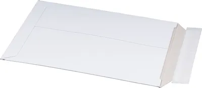 Produktbild von 5600 x Versandtasche Versandverpackung aus Vollpappe 237x342x30mm DIN A4+ mit Selbstklebeverschluss & Aufreißfaden in Weiß