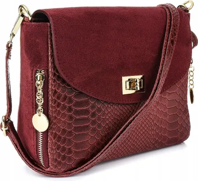 Imagen del producto de Bolso de cuero italiano, de color rojo
