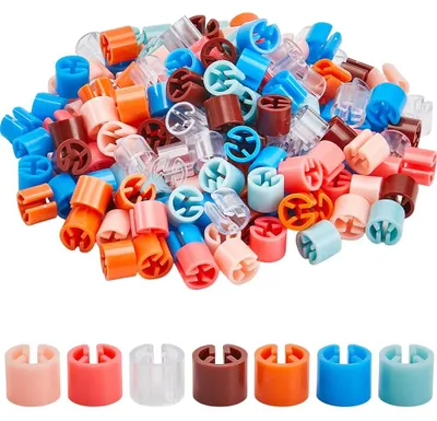 Kleiderbügel-Markierungen, 210 Stück, 7 Farben, 12x10 mm, für 9,5 mm Stangen