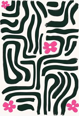 Produktbild von Plakat 61x91,5cm Striche Minimalistisch, Innenräume Skandinavischer Stil, Boho