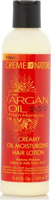 Produktbild von Creme Of Nature Argan Oil Moisturizer, Haaröl, 250 ml, Frauen, Schutz, Glanz, Verstärkung, Feuchtigkeitsspendend, Pour a small amount into your palm, rub hands together and massage into hair. Use daily or as...