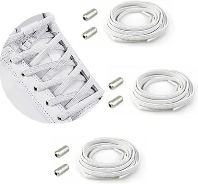 Obrázek produktu pro Elastické gumičkové tkaničky s kovovou sponou, 1 pár, pro boty