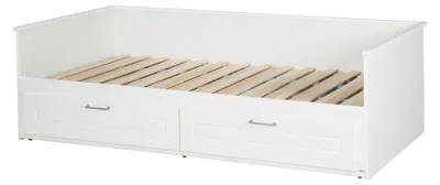 Produktbild von roba Tagesbett 90 x 200 cm - Jugendbett zum Doppelbett 180 x 200 cm ausziehbar Gästebett mit 2 Schubladen - Holz weiß