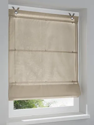 Faltrollo mit Ösen, natur 80x140 cm, 65% Baumwolle
