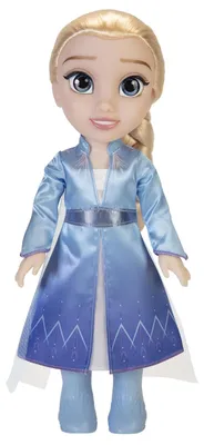 Produktbild von 2 ELSA Reisepuppe 35 cm große Puppe mit vom Film inspiriertem Kult-Modekleid Stiefeln und Langen geflochtenen Haaren für zusätzlichen Spielspaß für Mädchen