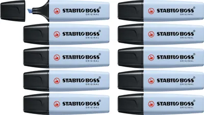 Produktbild von Textmarker - STABILO BOSS ORIGINAL Pastel - 10er Pack - Wolkenblau