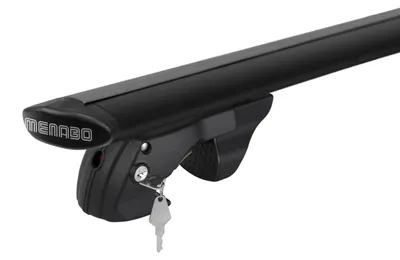 Immagine prodotto di Menabo Fender Black XXL | Portapacchi da tetto per Citroen - Berlingo (B9) 2008-2015 - Alluminio - Lunghezza 150 cm - Capacità di carico 90 kg - Confezione da 2